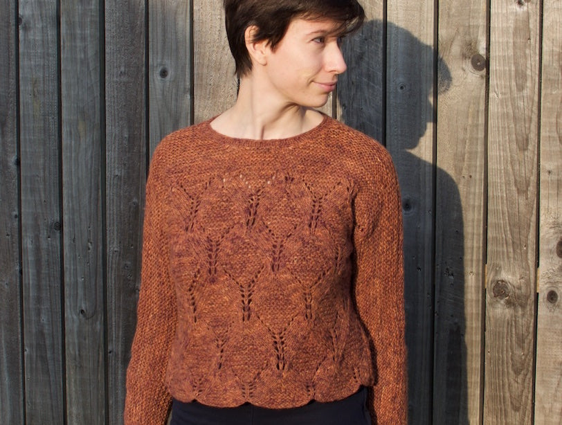 The Skua Rhombille Jumper – Combining Yarns and Altering Sizing