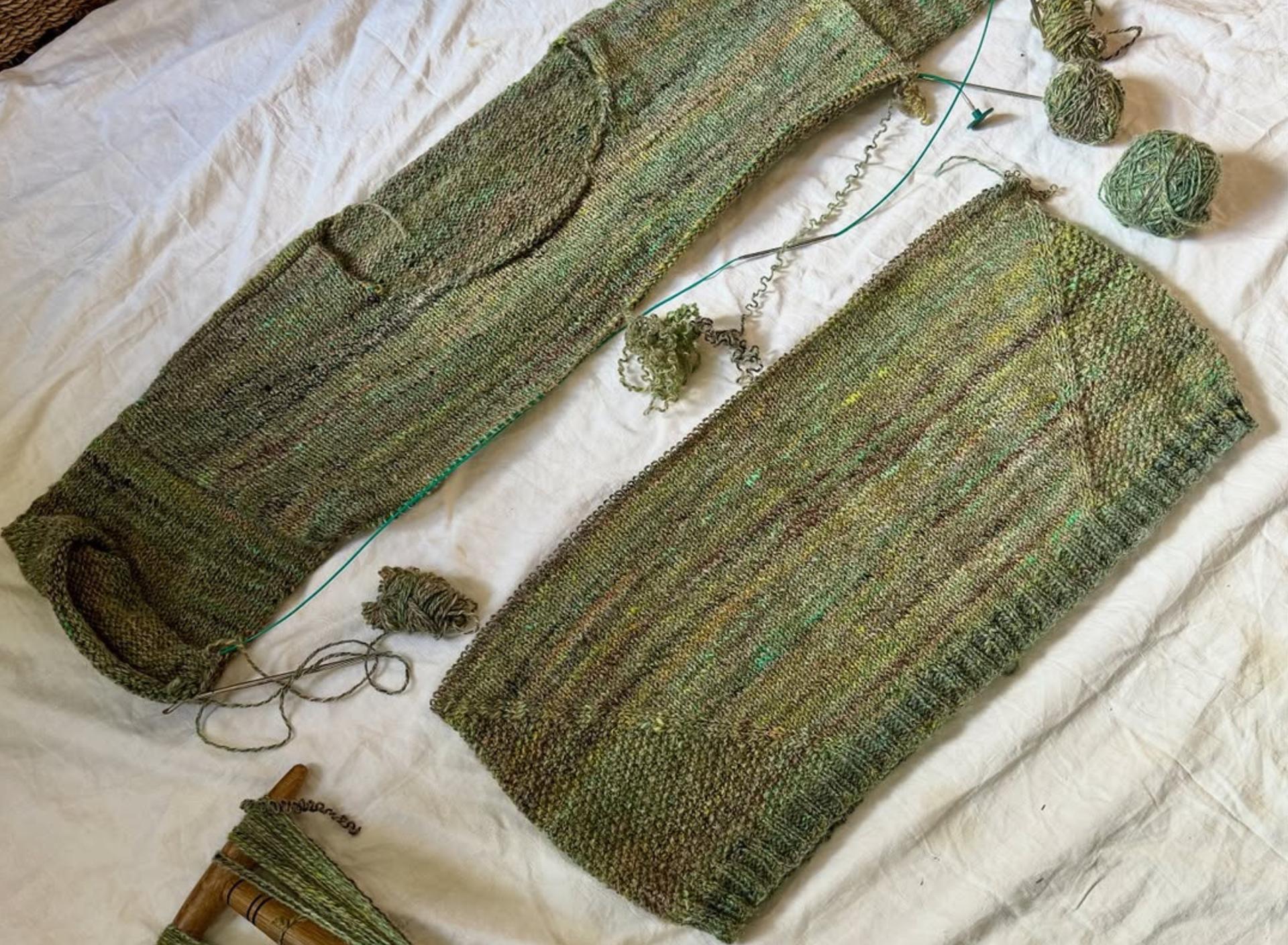Sweater surgery to save my knitting project: chop up my knitting