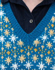 Deep Field star colourwork tank top knitting pattern