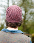 Rosafolia cable knit hat knitting pattern