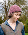 Rosafolia cable knit hat knitting pattern