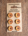Handmade English cherry wooden buttons