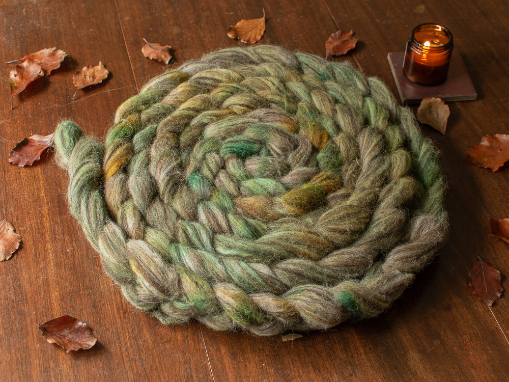 Keep to the path, where the sunlight touches the grass – hand-dyed wool tops