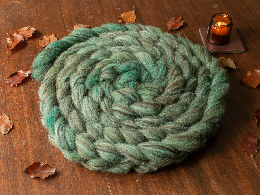 Rest beneath the branches; the roots will protect you – hand-dyed wool tops