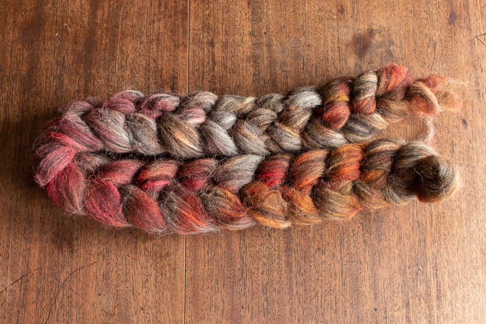 Carcinisation – Tilth blend hand-dyed British wool tops