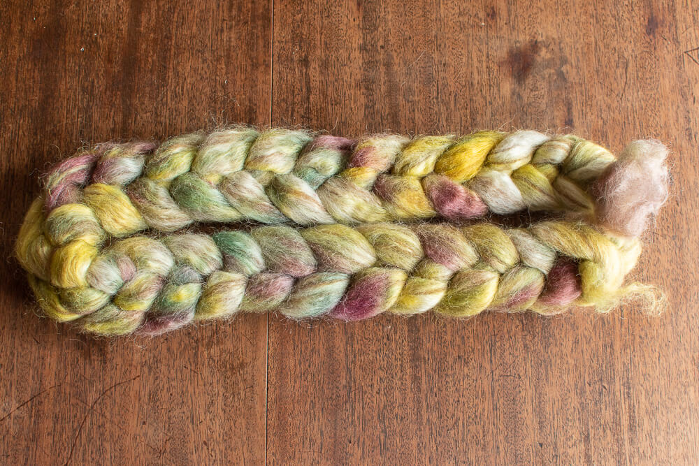 Euphorbia – Feather blend hand-dyed British wool tops