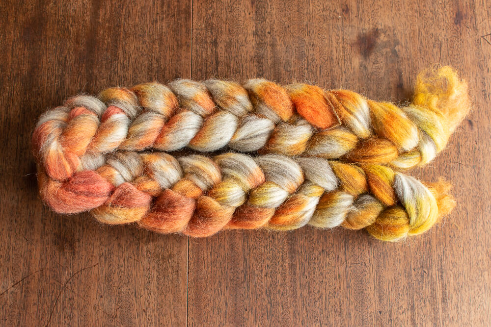 Naranjal – Solace blend hand-dyed British wool tops