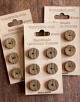 Handmade English laburnum wooden buttons