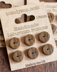 Handmade English laburnum wooden buttons