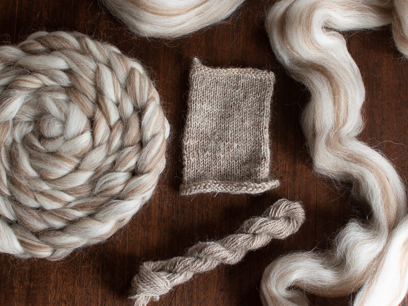 Natural – Feather blend British wool tops