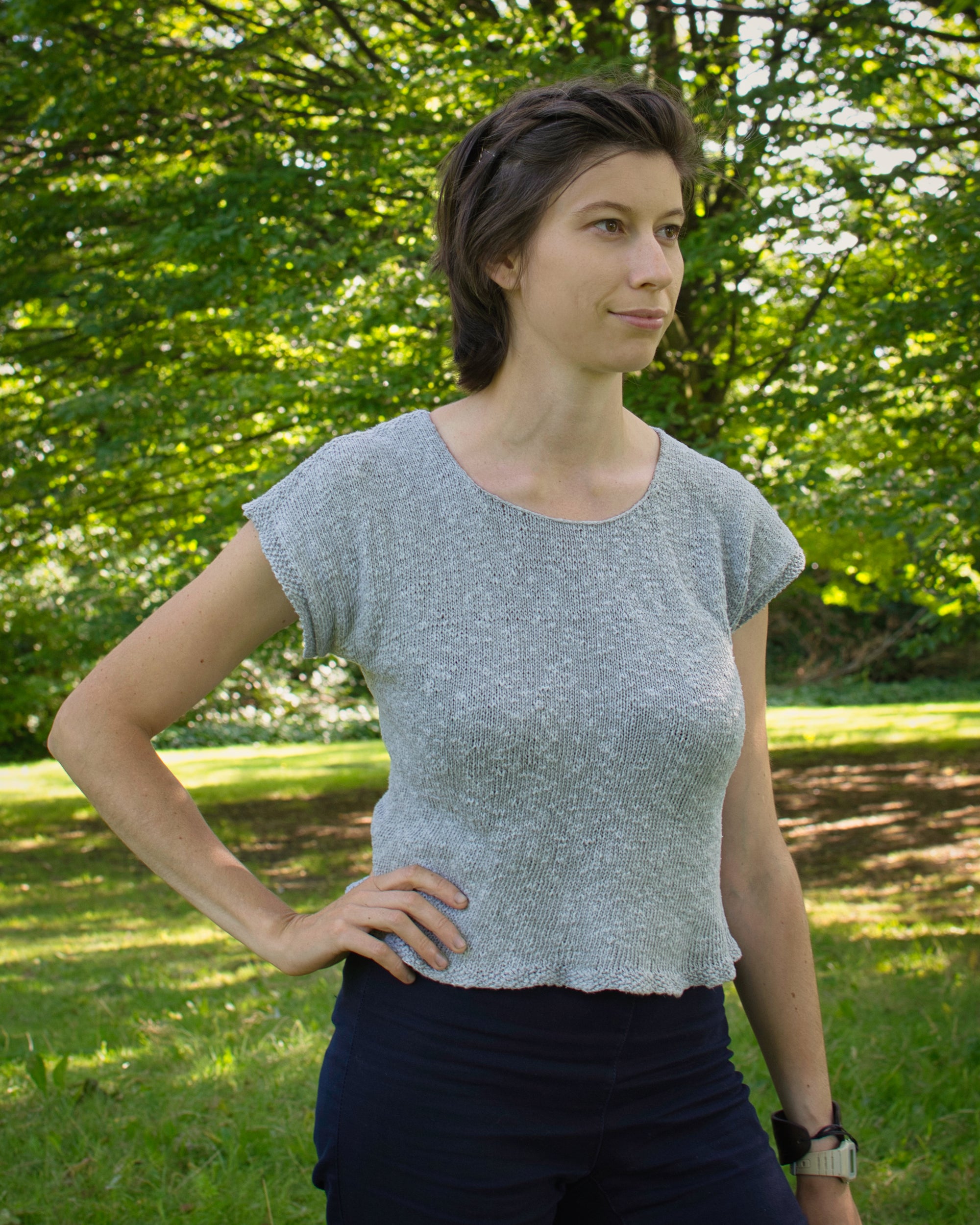Oak Moss tee knitting pattern