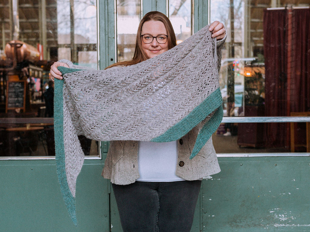 Frostbeam shawl knitting pattern