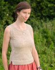 Dryopteris sleeveless top knitting pattern
