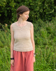 Dryopteris sleeveless top knitting pattern