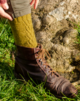 Cordage cable knit socks knitting pattern