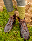 Cordage cable knit socks knitting pattern