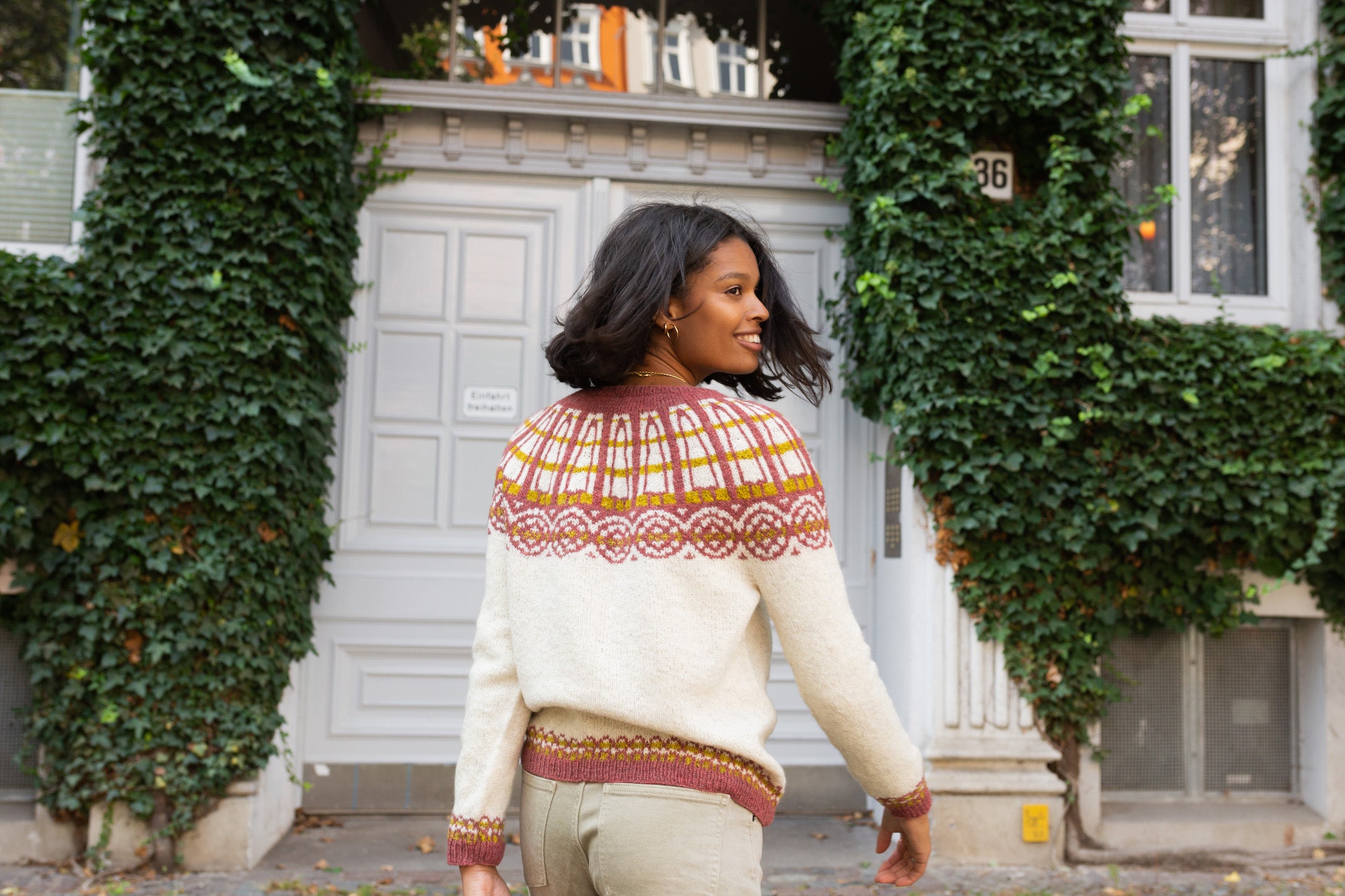 Fanlight jumper knitting pattern