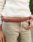 Fanlight art deco colourwork jumper knitting pattern