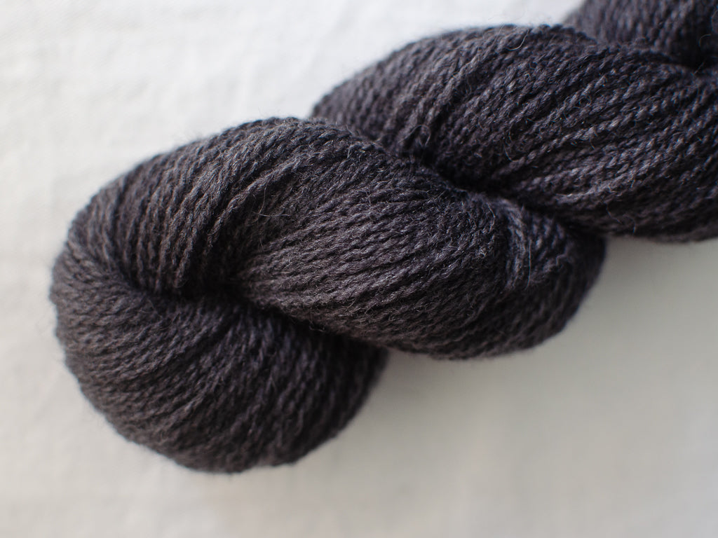 Coal (Cloudy) Mendip 4ply - Hand-dyed British wool yarn