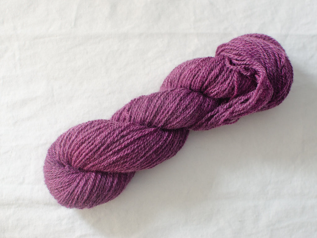 Plum (Cloudy) Mendip 4ply - Hand-dyed British wool yarn