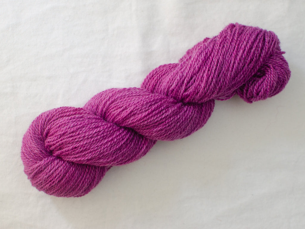 Plum (Sunny) Mendip 4ply - Hand-dyed British wool yarn