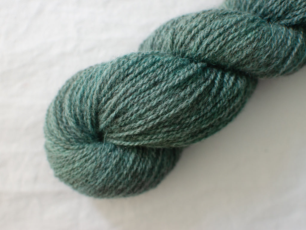 Teal (Cloudy) Mendip 4ply - Hand-dyed British wool yarn