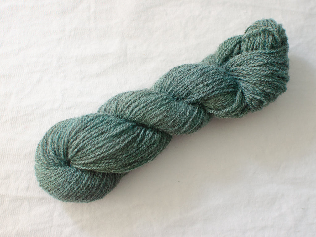 Teal (Cloudy) Mendip 4ply - Hand-dyed British wool yarn