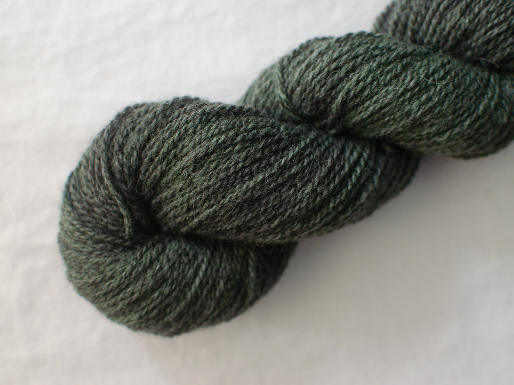 Yew (Cloudy) Mendip 4ply - Hand-dyed British wool yarn