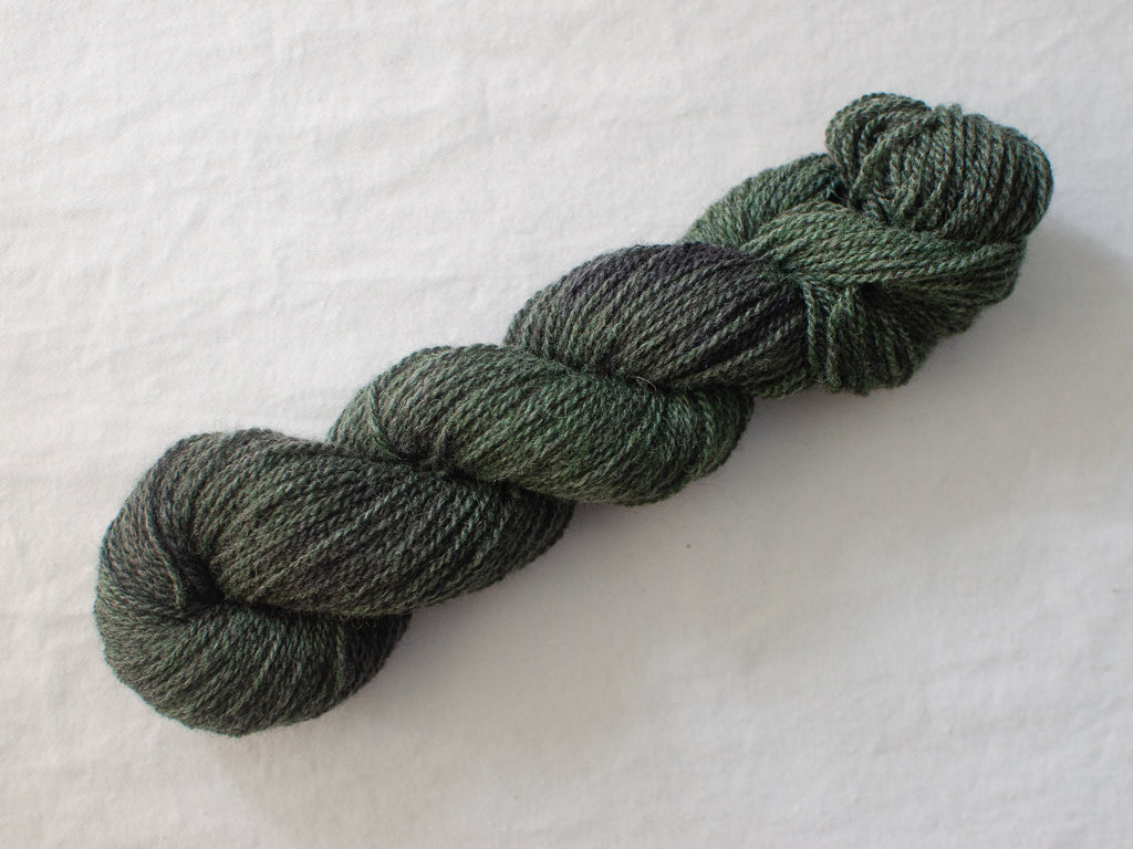 Yew (Cloudy) Mendip 4ply - Hand-dyed British wool yarn