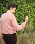 Mistland v-neck, balloon sleeve cardigan knitting pattern