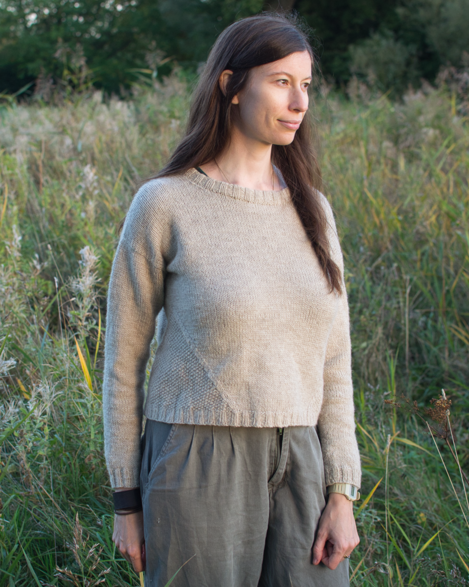 Pediment jumper knitting pattern