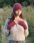 Plicatum cable knit hat knitting pattern