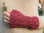 Plicatum cable knit mitts knitting pattern