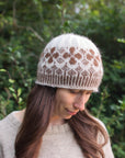 Rimeflower floral colourwork hat knitting pattern