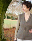Scrumper Waistcoat v-neck waistcoat knitting pattern