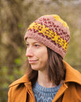 Targa scrappy colourwork hat knitting pattern
