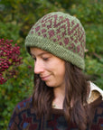 Weirdling geometric colourwork hat knitting pattern
