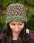 Weirdling geometric colourwork hat knitting pattern
