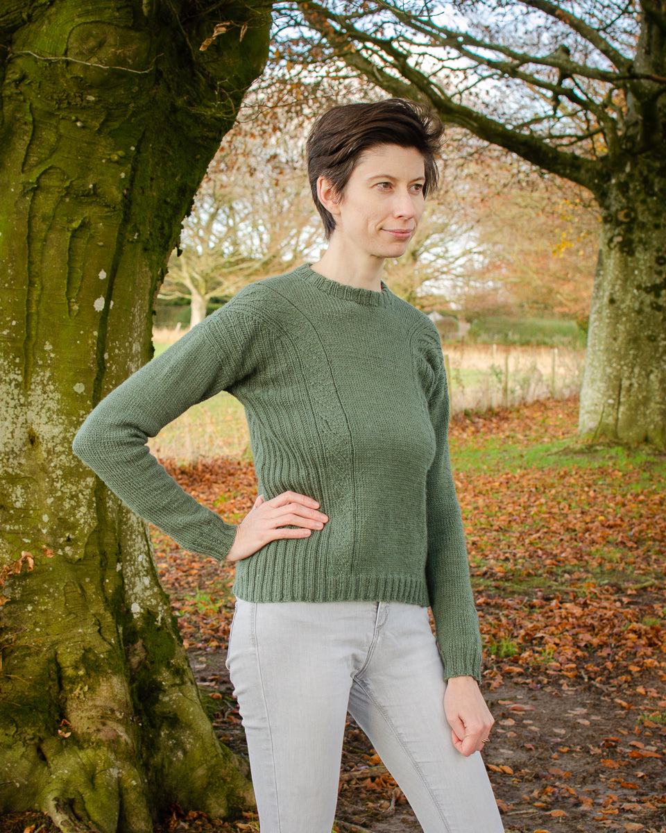 Woodbind jumper knitting pattern