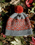 Aspis geometric colourwork hat knitting pattern