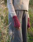 Plicatum cable knit mitts knitting pattern