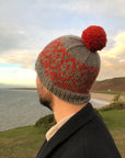 Aspis geometric colourwork hat knitting pattern