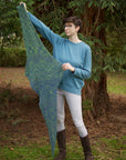 Sunder ribbed shawl knitting pattern