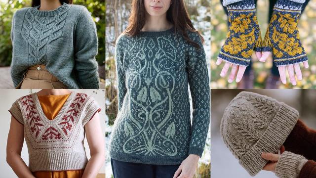 Knitting inspiration: Winter botanicals and plant-inspired knitting patterns