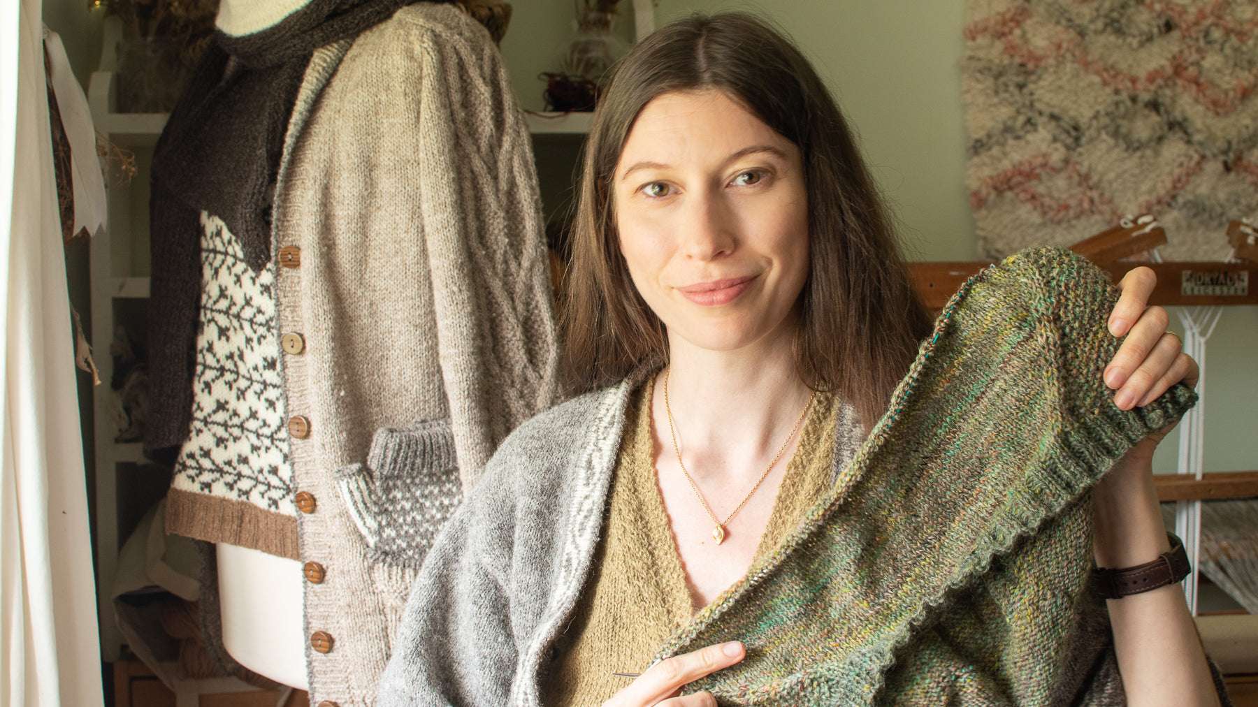 A Bramble skirt for autumn, addictive hand-spun knitting, ambitious weaving (Marina Skua ep. 73)