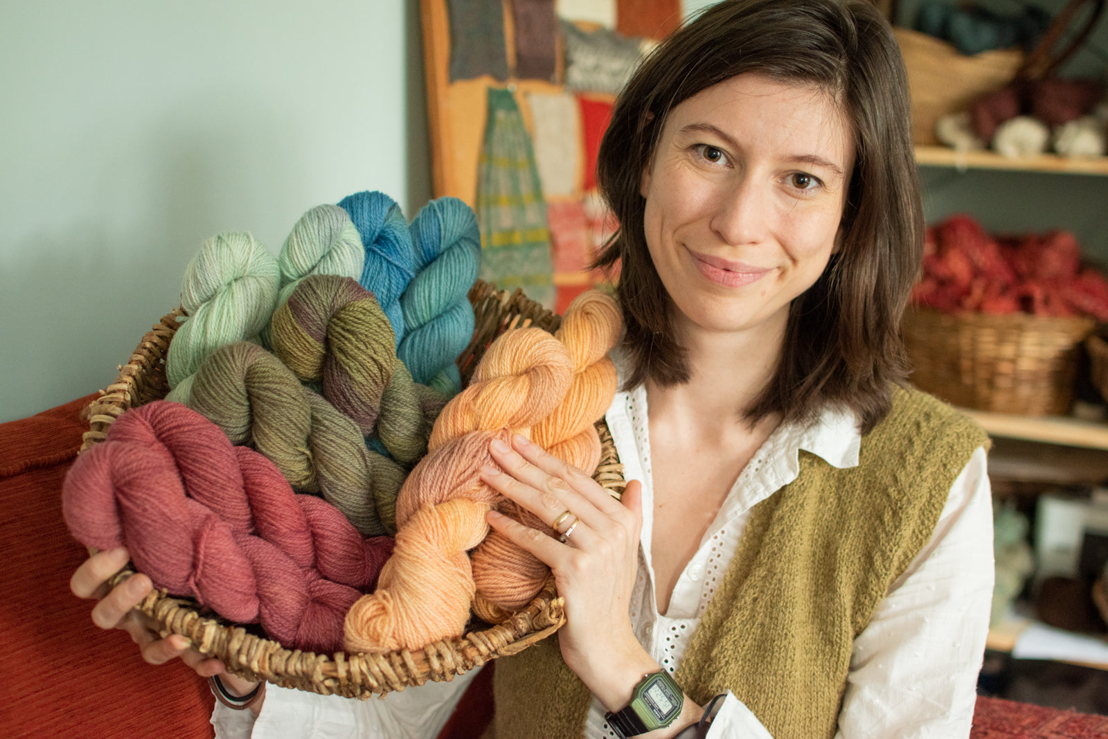 Episode 55 of the Marina Skua Podcast – Calm colours and weaving with hand-spun yarn