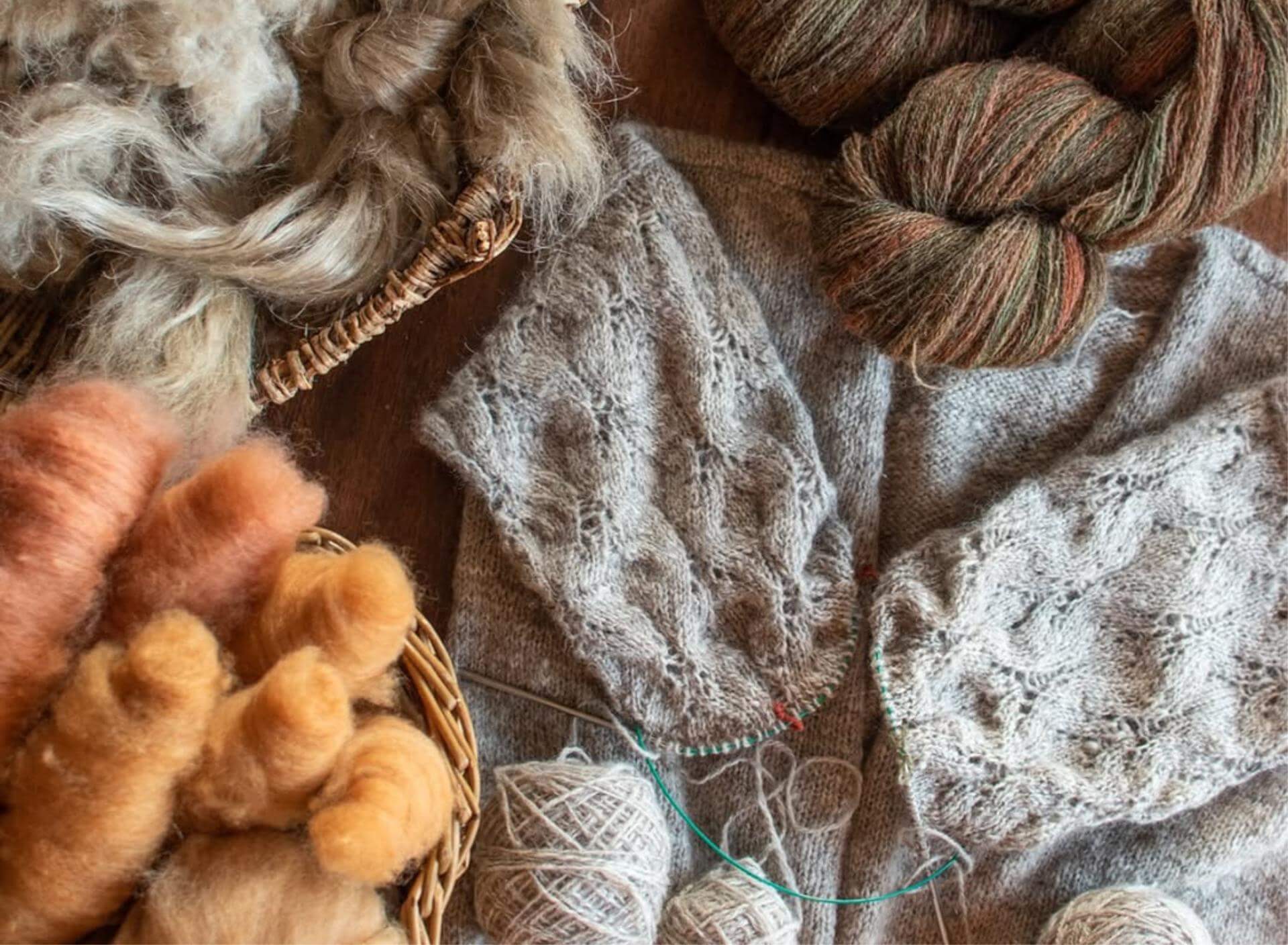 Springtime craft projects: fibre prep, spinning, knitting and weaving (Marina Skua Podcast Ep 69)