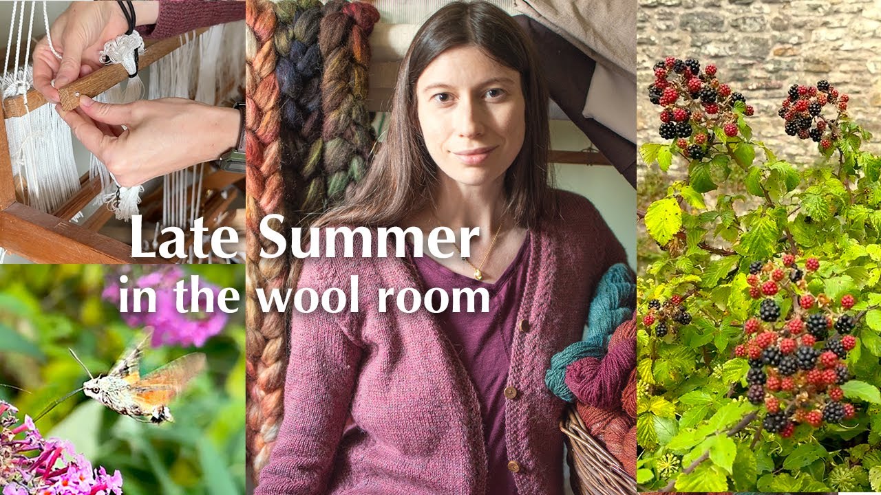 Late Summer vlog | walks, tiny harvests, loom betrayal, sewing plans, new yarn and fibre colours