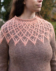 Frosty Mornings colourwork sweater knitting pattern