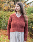Conflux ribbed jumper knitting pattern